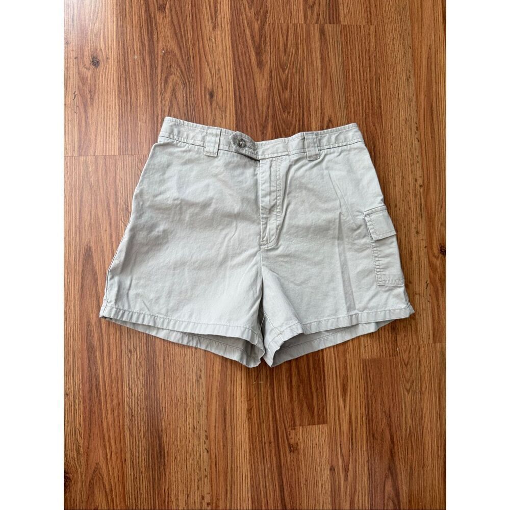 Banana Republic Women’s High Waisted Cotton Chino Cargo Shorts Beige Size 2